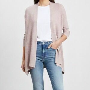41 Hawthorn Ribbed Open Front‎ Waterfall Cardigan Rose Taupe Mauve 2X Cozy Pink